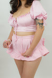 Pink Heart Pocket Shorts