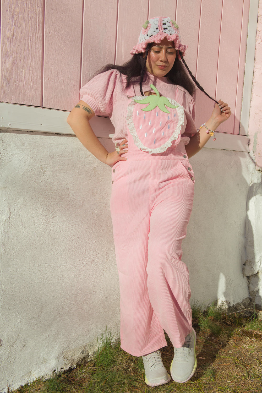 Pink Strawberry Bucket Hat
