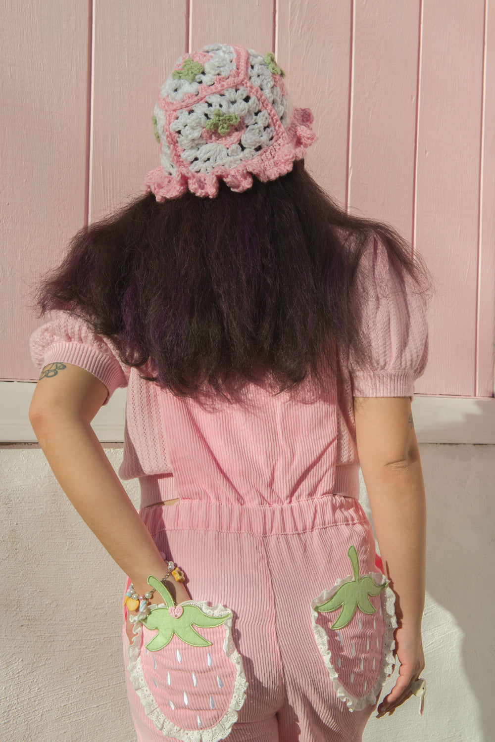 Pink Strawberry Bucket Hat