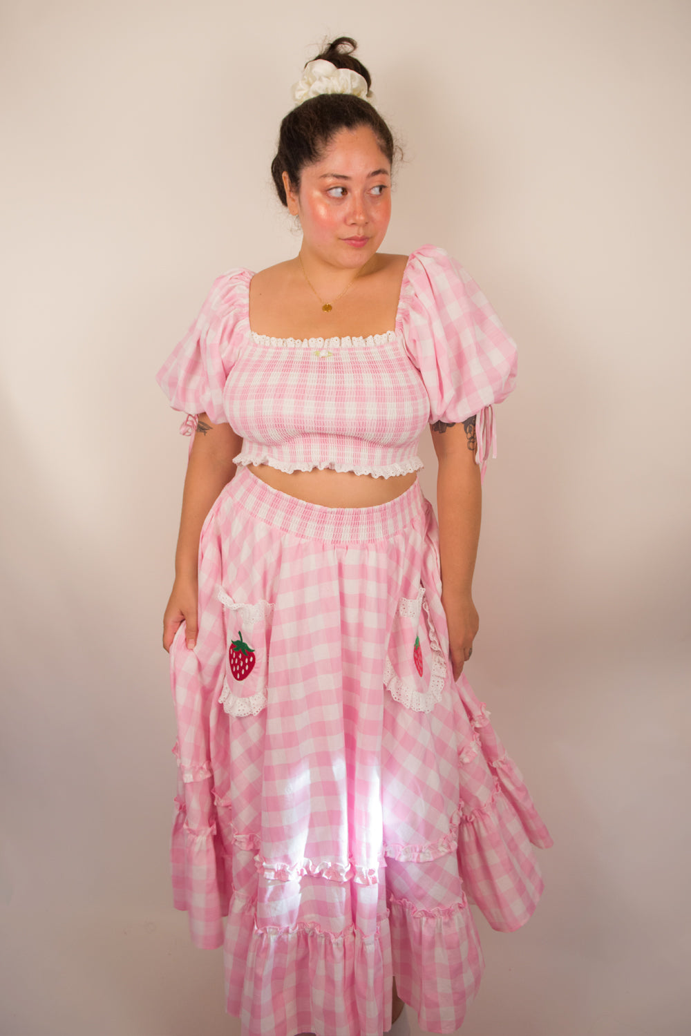 Strawberry Blossom Maxi Skirt