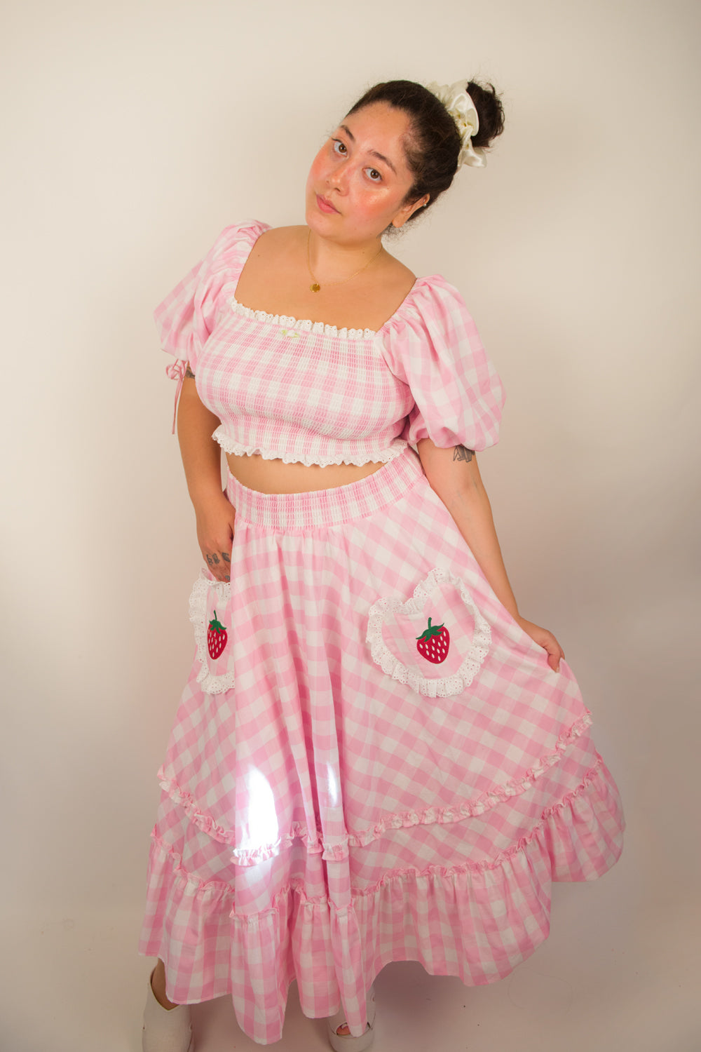 Strawberry Blossom Maxi Skirt