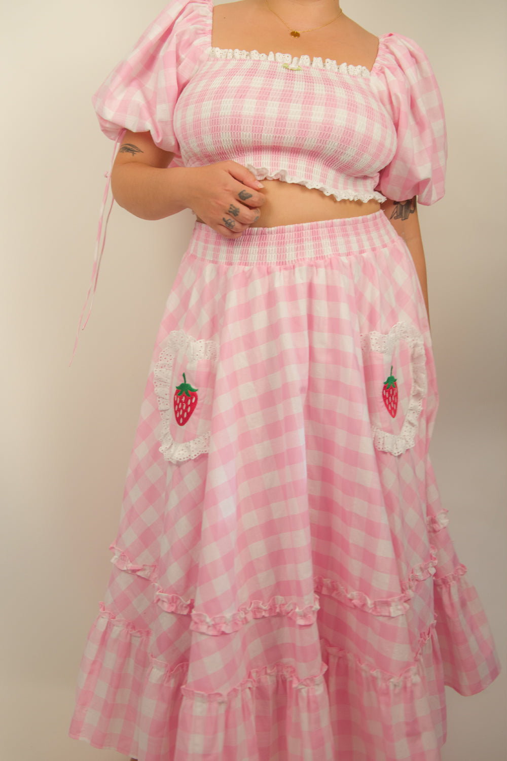 Strawberry Blossom Maxi Skirt