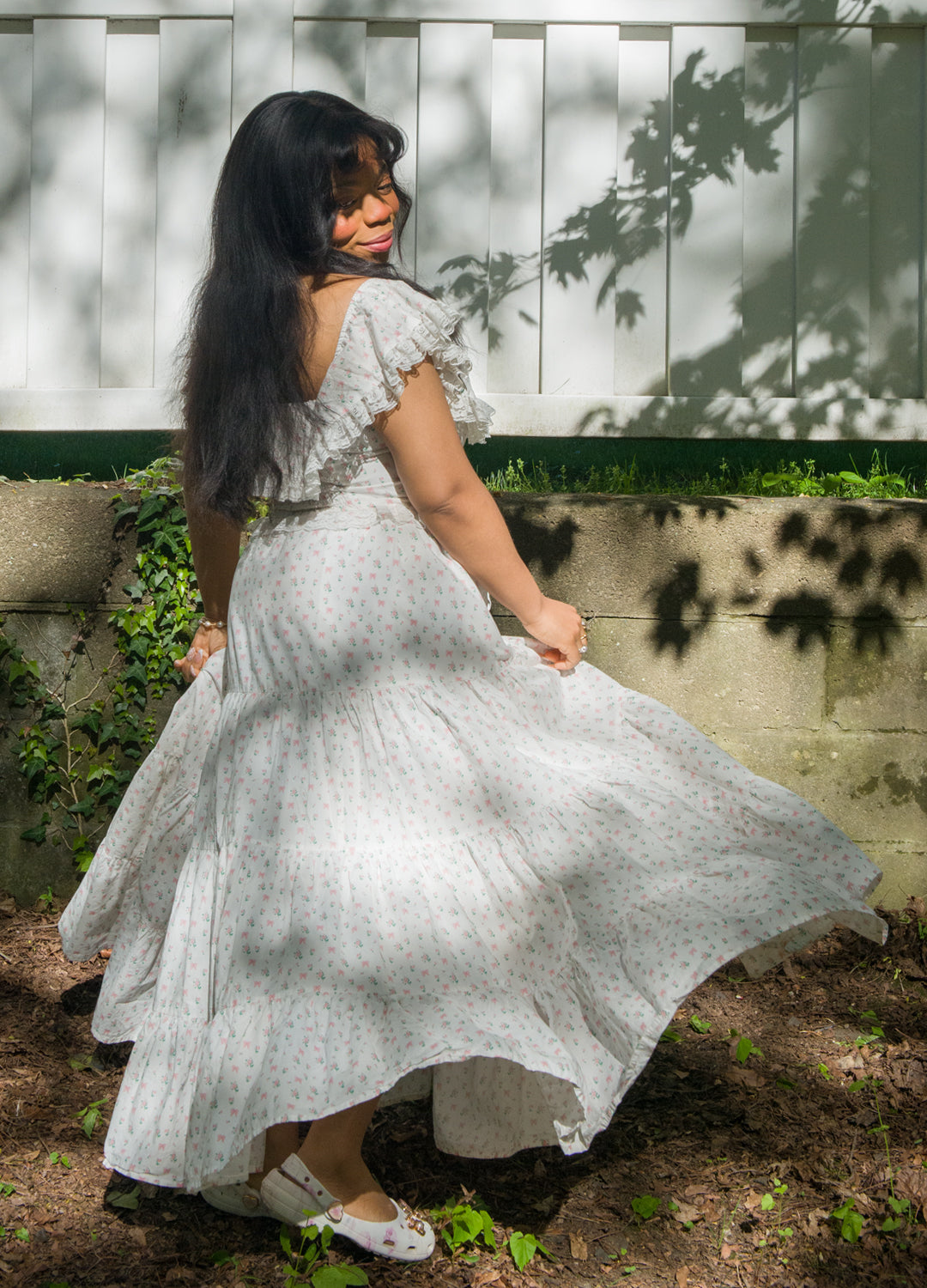 Pink Rose Garden Dress - L Pink Rose Garden Dress - L