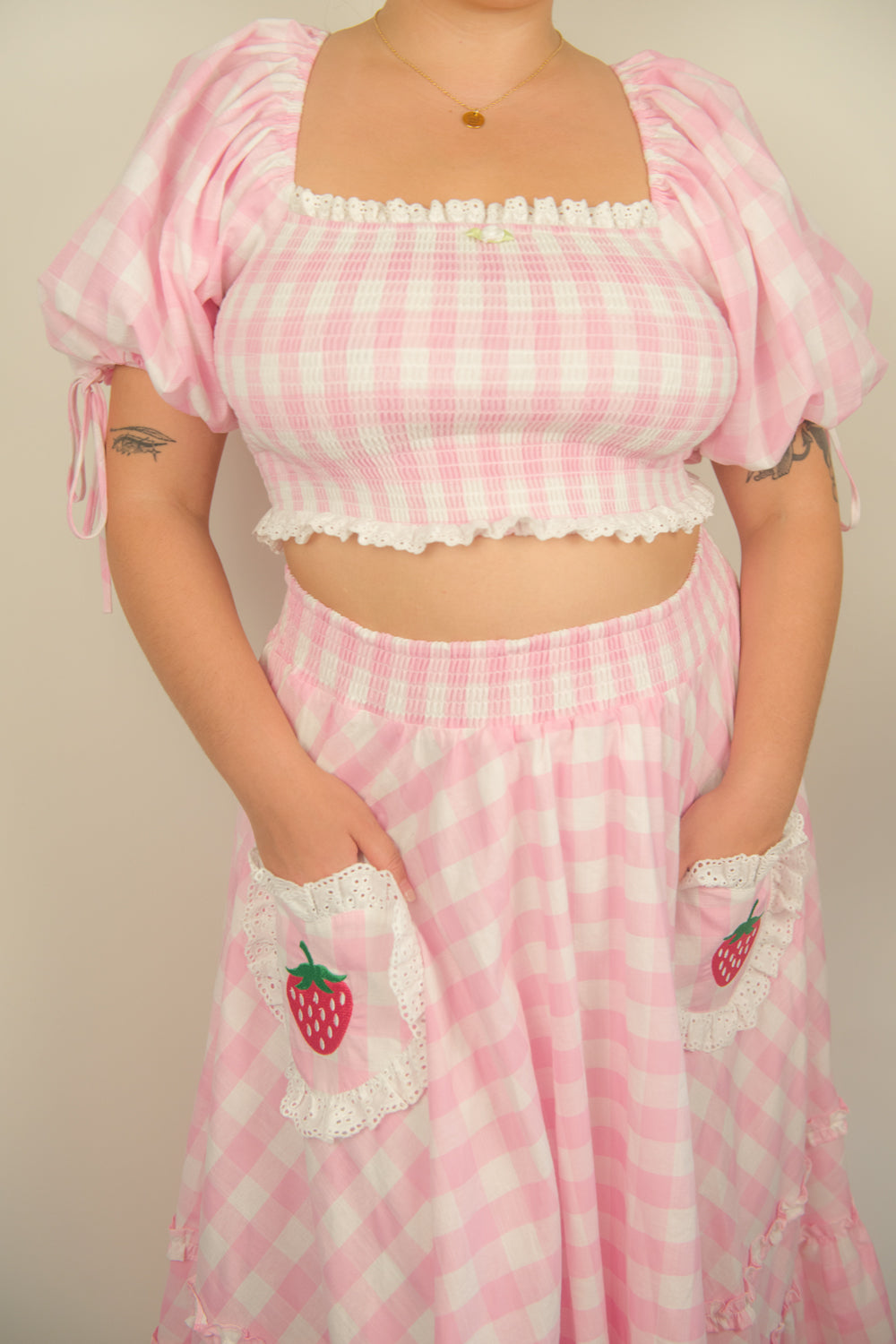 Strawberry Blossom Maxi Skirt