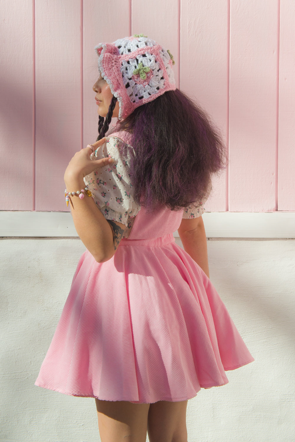 Pink Strawberry Pinafore