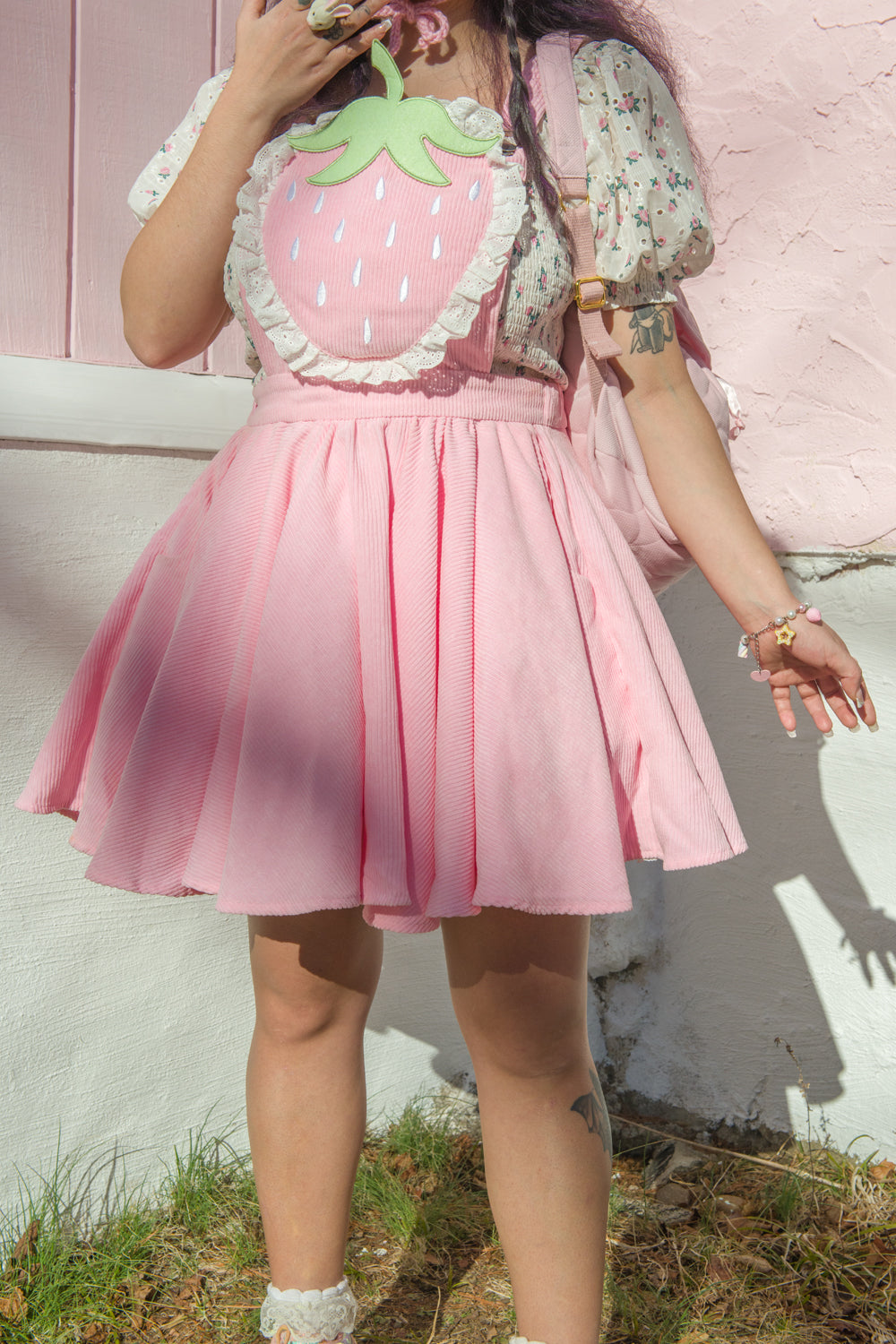 Pink Strawberry Pinafore
