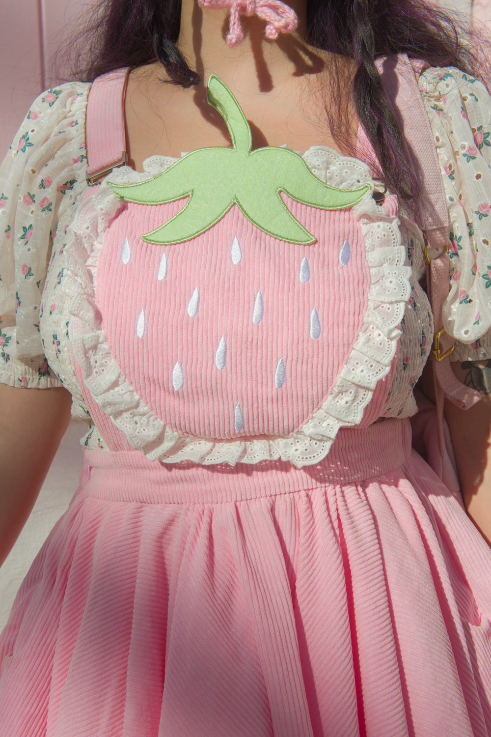 Pink Strawberry Pinafore