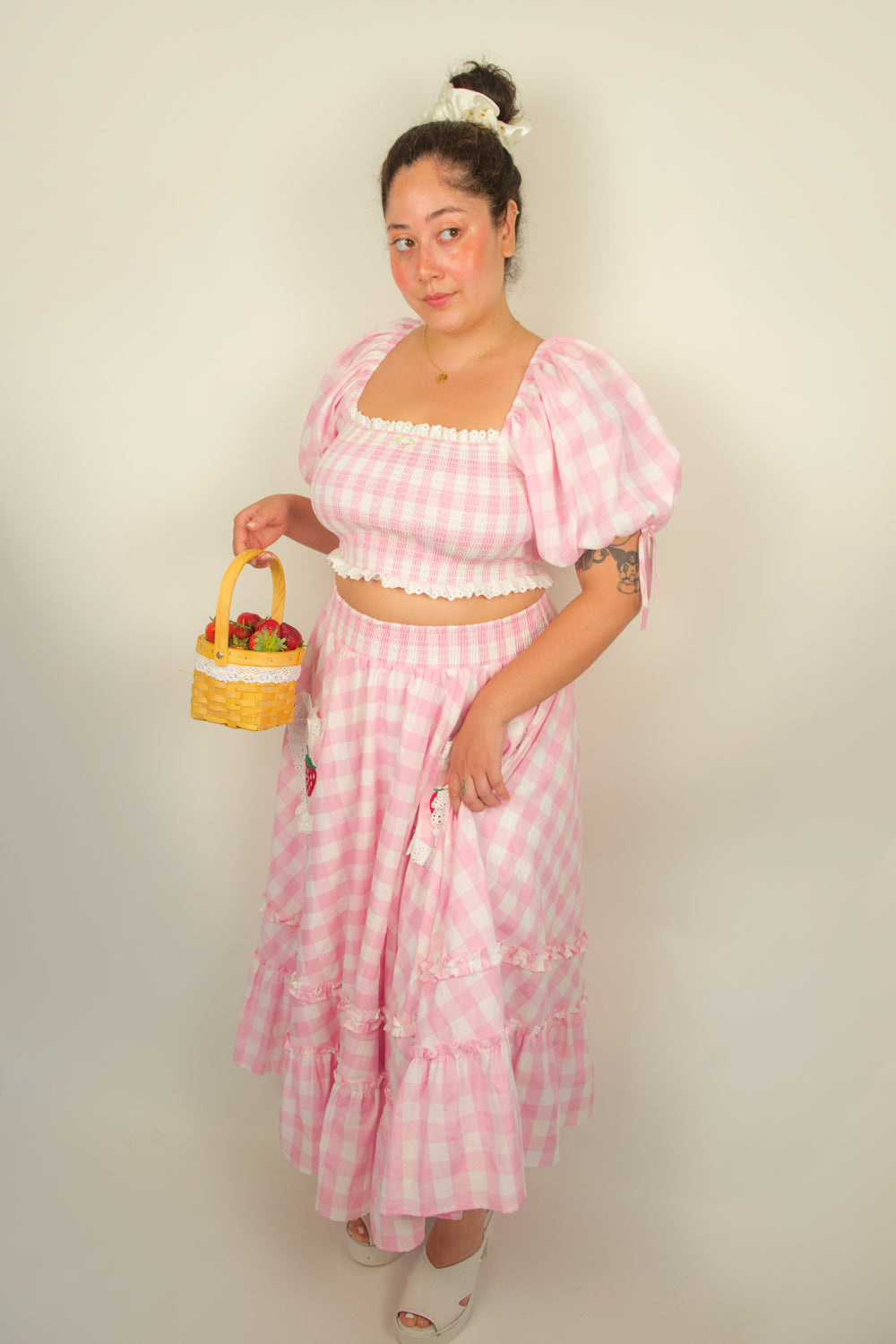 Strawberry Blossom Maxi Skirt