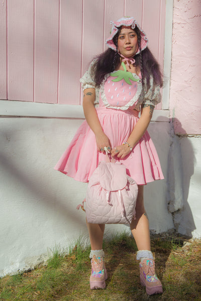 ルミニョン Candy check panel zip dress 【Pink】 24_de0bf034-350a-4e6b-8d94-