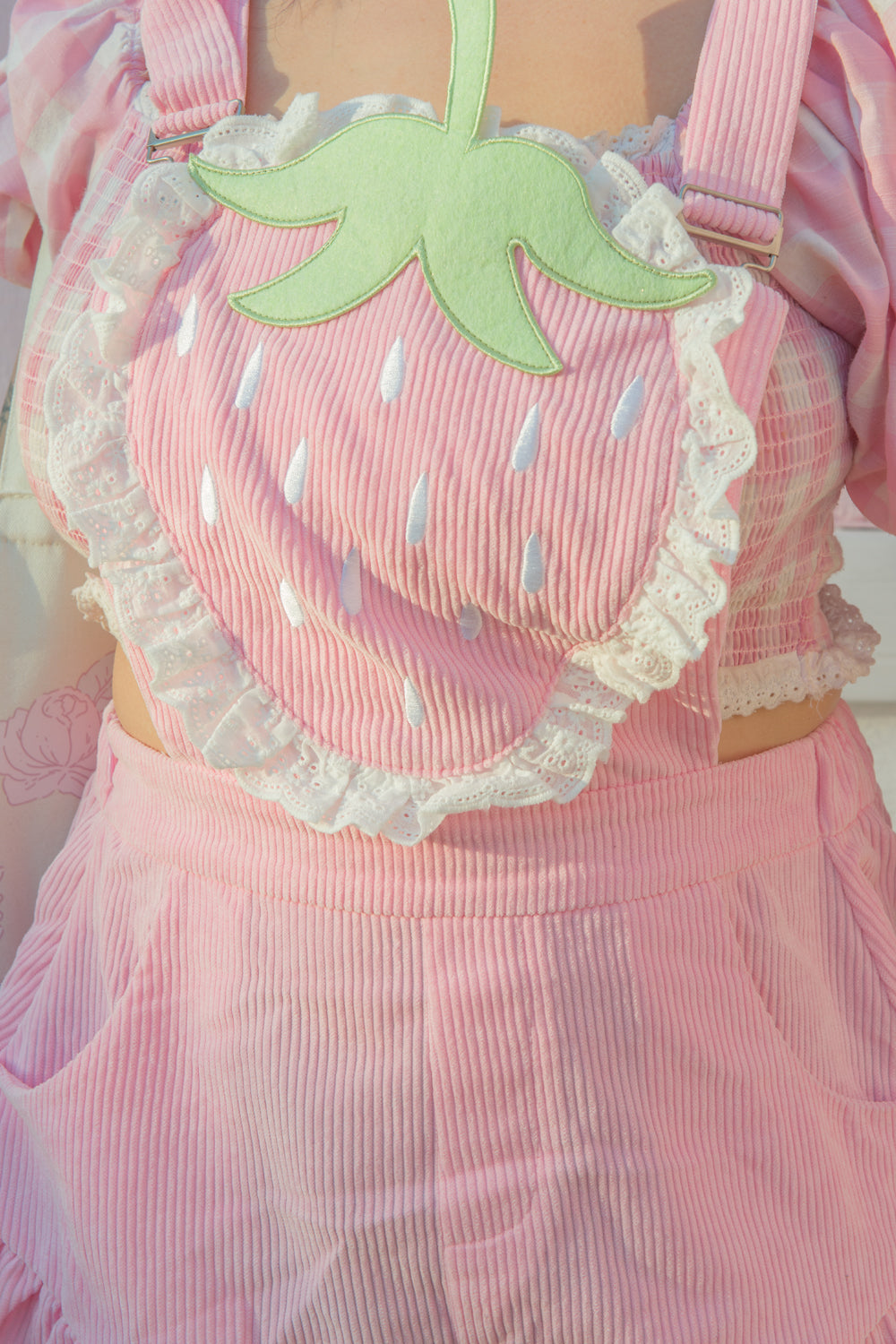 Pink Strawberry Romper