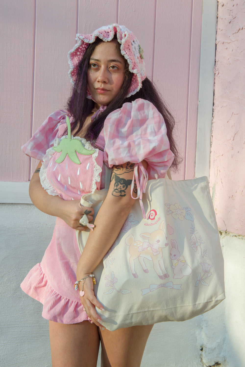 Pink Strawberry Romper