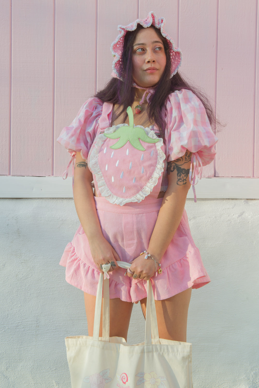 Pink Strawberry Romper