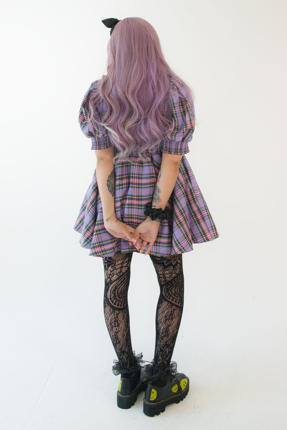 Lavender Tartan Gumdrop Dress