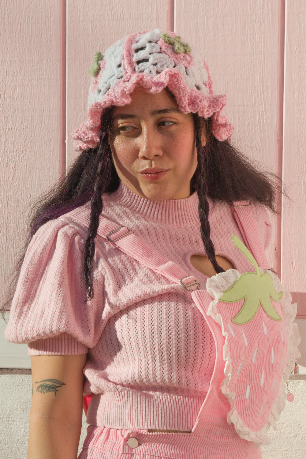 Pink Strawberry Bucket Hat