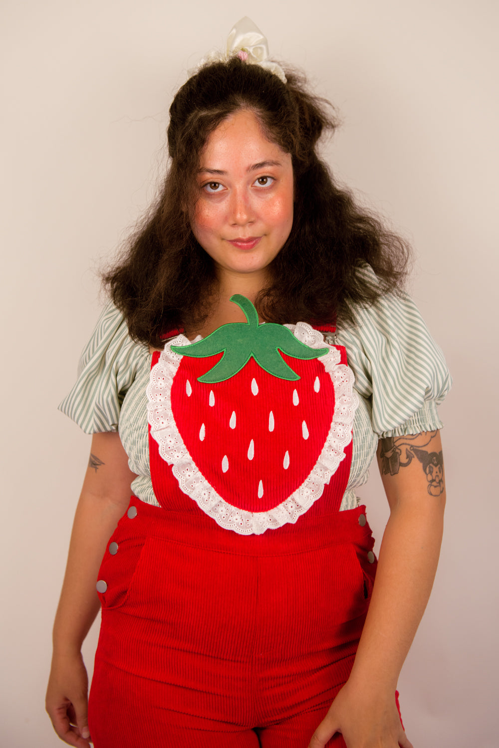 Red Strawberry Overalls
