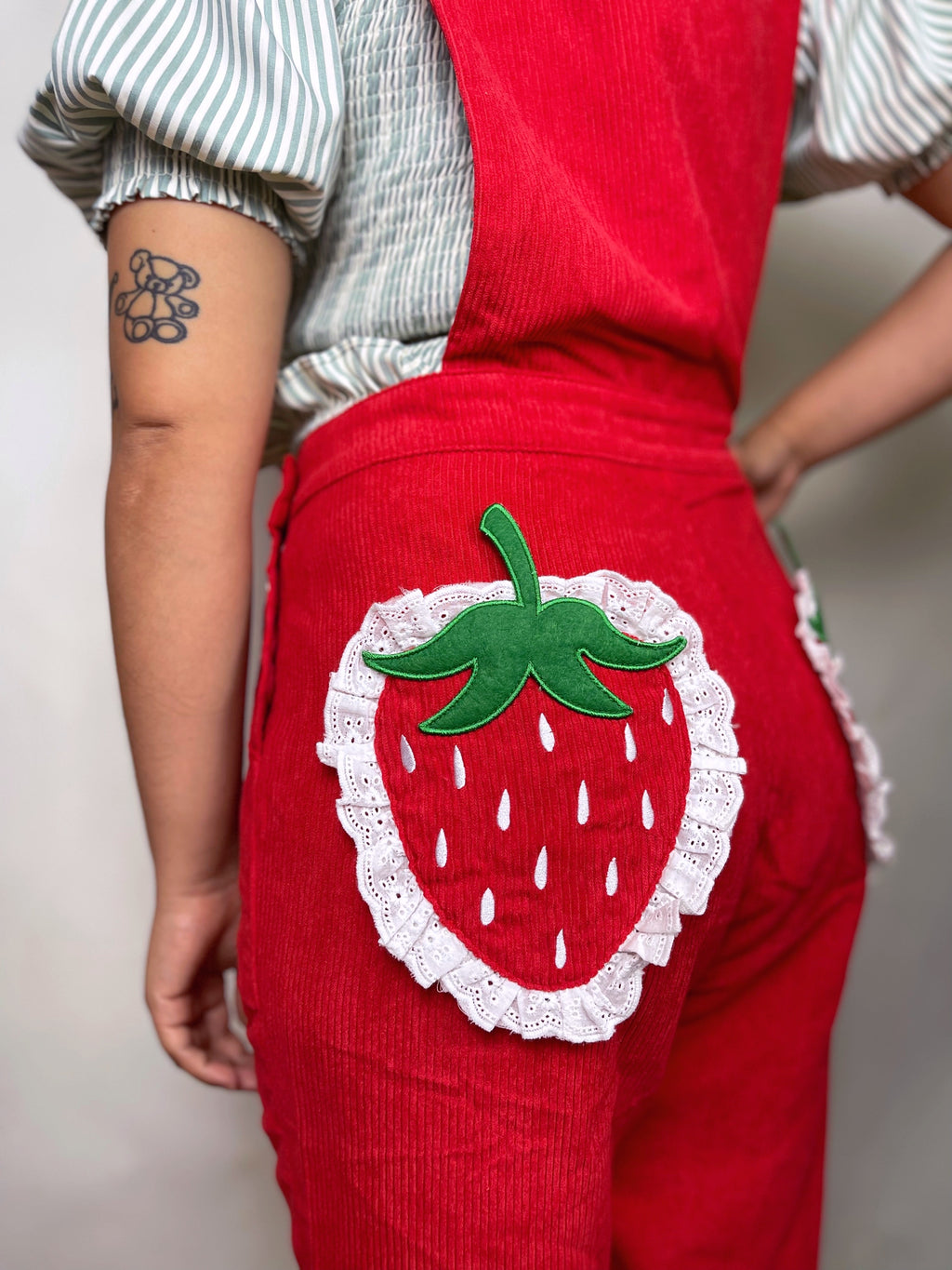 Red Strawberry Overalls