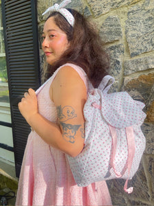 Pink Rosebud Puff Backpack