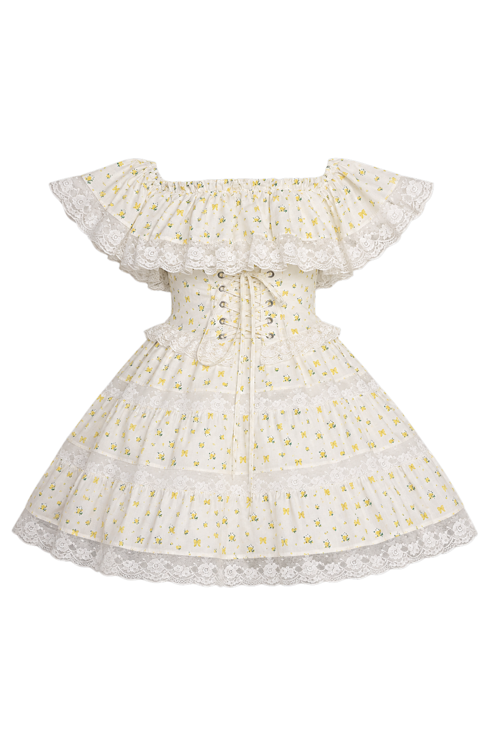 Yellow Rose Garden Party Dress