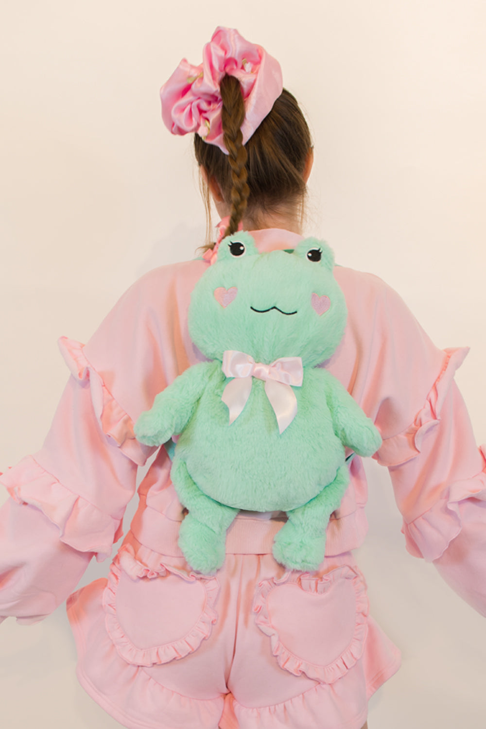 Dolls Kill Green Frog Backpack Cute Green Frog Crossbody Bag Frog