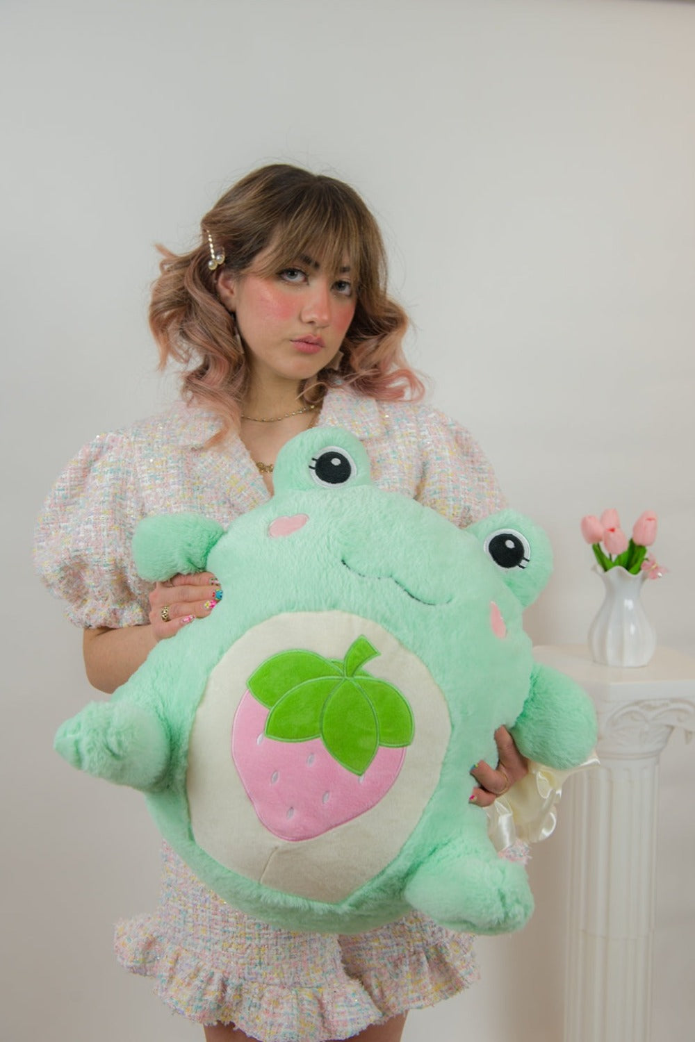 Jumbo Strawberry Frog Plushie – Miss Candyholic